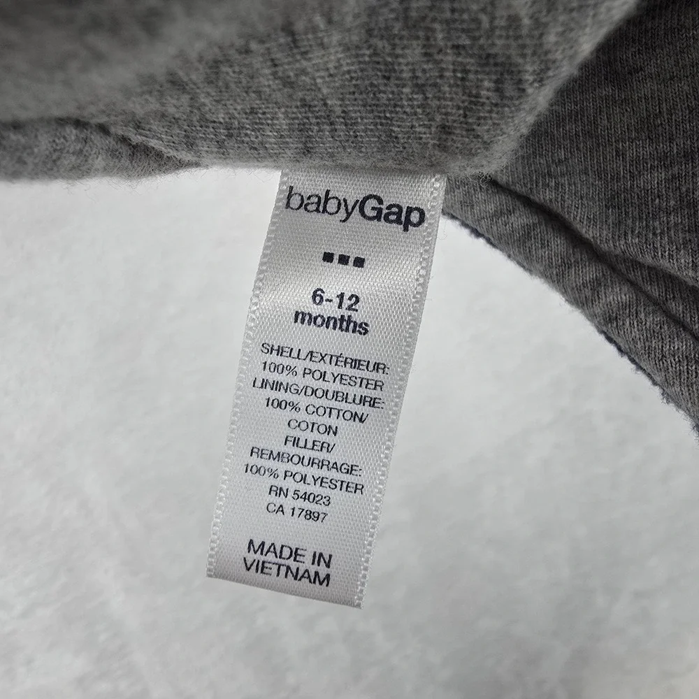 Baby Gap Size 6-12 Months‎ Navy Blue Gray Winter Hat Quilted Ears